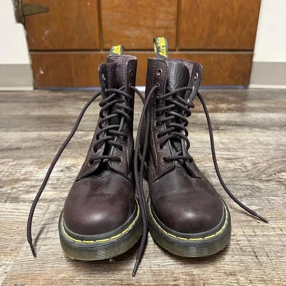 Dr. Martens 1460 Burgundy Lace Up Boots - Size 38/7 - Picture 2 of 5
